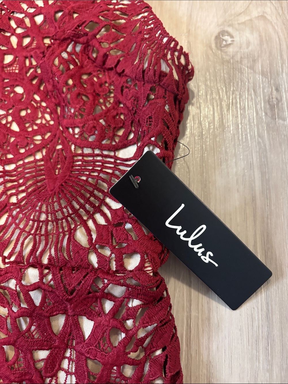 Lulus NWT Truly Beloved Burgundy Lace Bodycon Dress - Picture 6 of 15